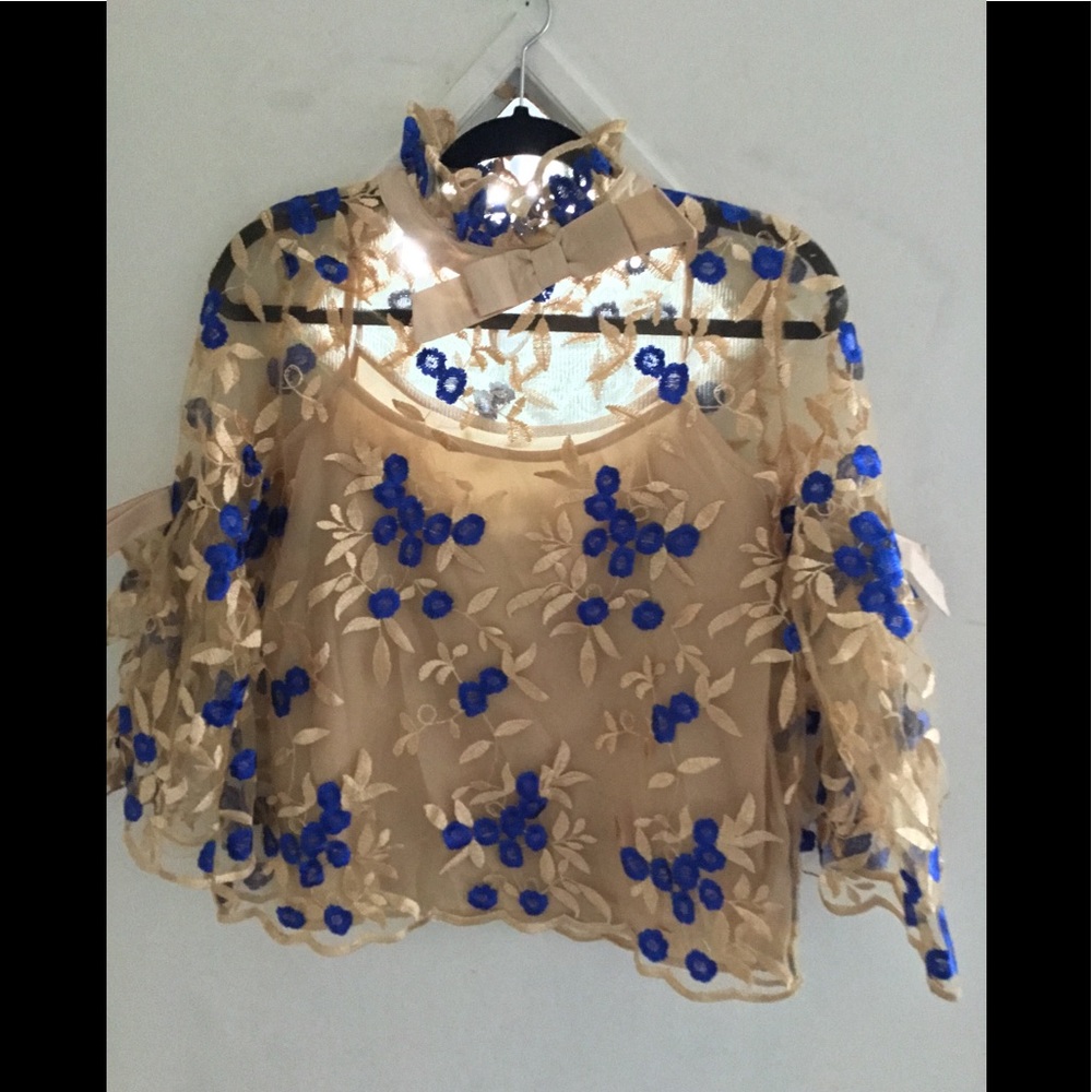 Embroidered  lace blouse